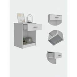 FM Furniture Pictor Nightstand, One Drawer, Lower Shelf, Superior Top Coffee & Side Tables Light Grey 13 FM Furniture Pictor Nightstand, One Drawer, Lower Shelf, Superior Top Coffee & Side Tables Light Grey -FM Furniture Shop unnamed file 100