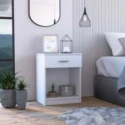 FM Furniture Pictor Nightstand, One Drawer, Lower Shelf, Superior Top Coffee & Side Tables Light Grey 14 FM Furniture Pictor Nightstand, One Drawer, Lower Shelf, Superior Top Coffee & Side Tables Light Grey -FM Furniture Shop unnamed file 101