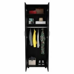 FM Furniture Glasgow Armoire, One Cabinet, Two Shelves Storage & Organization Black 12 FM Furniture Glasgow Armoire, One Cabinet, Two Shelves Storage & Organization Black -FM Furniture Shop unnamed file 1044