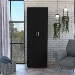 FM Furniture Glasgow Armoire, One Cabinet, Two Shelves Storage & Organization Black 16 FM Furniture Glasgow Armoire, One Cabinet, Two Shelves Storage & Organization Black -FM Furniture Shop unnamed file 1048