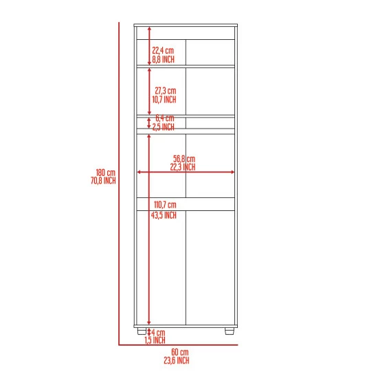 FM Furniture Glasgow Armoire, One Cabinet, Two Shelves Storage & Organization Black 10 FM Furniture Glasgow Armoire, One Cabinet, Two Shelves Storage & Organization Black - Image 10