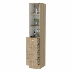 FM Furniture Preston Linen Cabinet, Three Shelves, Four Drawers Storage & Organization Light Pine/white 8 FM Furniture Preston Linen Cabinet, Three Shelves, Four Drawers Storage & Organization Light Pine/white -FM Furniture Shop unnamed file 1071
