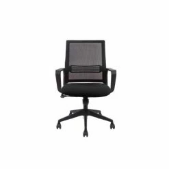 FM Furniture Albury Medium Back Revolving Ergonomic Office Chair Accent Chairs Black