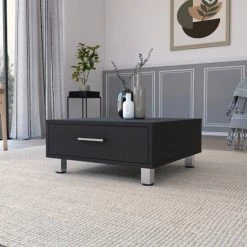 FM Furniture Kabul Coffee Table, Four Legs, One Drawer Coffee & Side Tables Black Wengue -FM Furniture Shop unnamed file 116