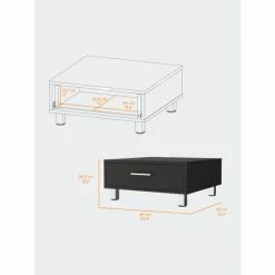 FM Furniture Kabul Coffee Table, Four Legs, One Drawer Coffee & Side Tables Black Wengue -FM Furniture Shop unnamed file 118