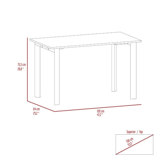 FM Furniture Marrakech Writing Desk, Four Steel Legs Coffee & Side Tables Mahogany 7 FM Furniture Marrakech Writing Desk, Four Steel Legs Coffee & Side Tables Mahogany - Image 7