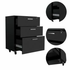 FM Furniture Penny Storage Cabinet, Three Drawers , Four Casters Storage & Organization Black Wengue 13 FM Furniture Penny Storage Cabinet, Three Drawers , Four Casters Storage & Organization Black Wengue -FM Furniture Shop unnamed file 1230
