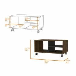 FM Furniture Lisboa Coffee Table, Four Casters, Three Shelves Coffee & Side Tables Walnut/black 9 FM Furniture Lisboa Coffee Table, Four Casters, Three Shelves Coffee & Side Tables Walnut/black -FM Furniture Shop unnamed file 128