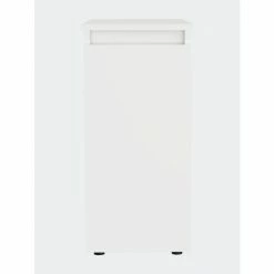 FM Furniture Leicester Bathroom Storage Cabinet, Liftable Top, One Drawer Storage & Organization White