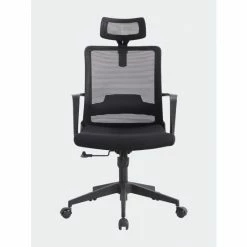FM Furniture Townsville Full Back Revolving Ergonomic Office Chair Accent Chairs Black