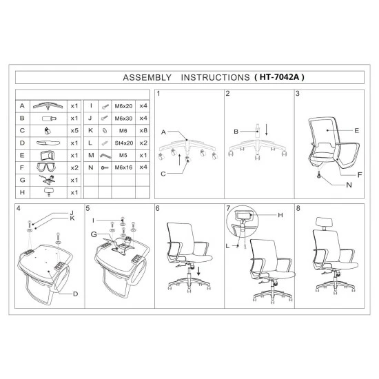 FM Furniture Townsville Full Back Revolving Ergonomic Office Chair Accent Chairs Black 8 FM Furniture Townsville Full Back Revolving Ergonomic Office Chair Accent Chairs Black - Image 8