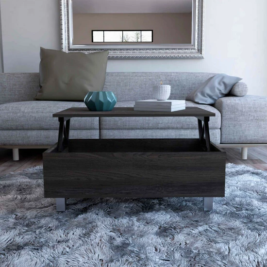 FM Furniture Boston Lift Top Coffee Table Coffee & Side Tables Dark Brown 2 FM Furniture Boston Lift Top Coffee Table Coffee & Side Tables Dark Brown - Image 2