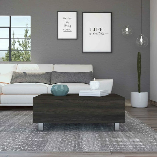 FM Furniture Boston Lift Top Coffee Table Coffee & Side Tables Dark Brown 9 FM Furniture Boston Lift Top Coffee Table Coffee & Side Tables Dark Brown - Image 9