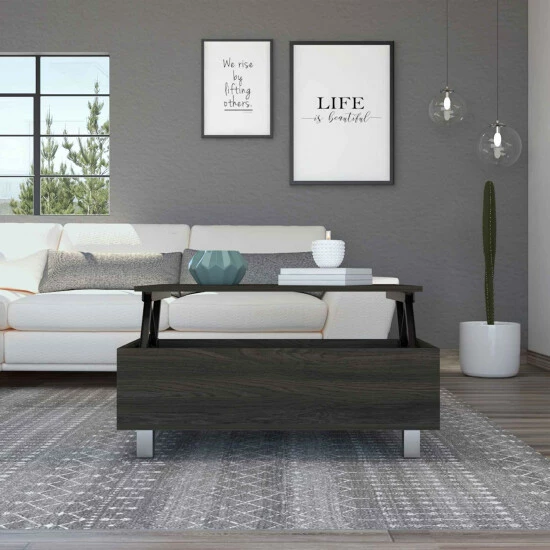 FM Furniture Boston Lift Top Coffee Table Coffee & Side Tables Dark Brown 10 FM Furniture Boston Lift Top Coffee Table Coffee & Side Tables Dark Brown - Image 10