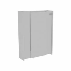 FM Furniture Dalton Foldable Desk, One Shelf With Divisions Light Gray