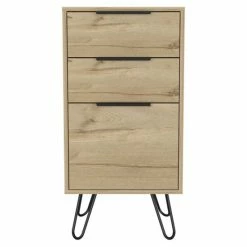 FM Furniture London Dresser, Three Drawers, Superior Top, Hairpin Legs Storage & Organization Light Oak