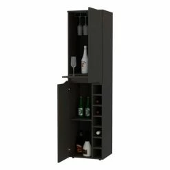 FM Furniture Maya Tall Bar Cabinet, Seven Wine Cubbies, Extendable Shelf, Double Door Cabinet Storage & Organization Black Wengue 11 FM Furniture Maya Tall Bar Cabinet, Seven Wine Cubbies, Extendable Shelf, Double Door Cabinet Storage & Organization Black Wengue -FM Furniture Shop unnamed file 1544