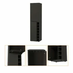 FM Furniture Maya Tall Bar Cabinet, Seven Wine Cubbies, Extendable Shelf, Double Door Cabinet Storage & Organization Black Wengue 12 FM Furniture Maya Tall Bar Cabinet, Seven Wine Cubbies, Extendable Shelf, Double Door Cabinet Storage & Organization Black Wengue -FM Furniture Shop unnamed file 1545