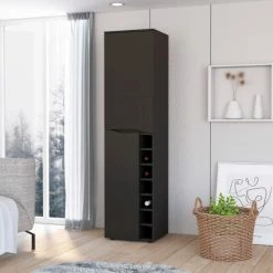 FM Furniture Maya Tall Bar Cabinet, Seven Wine Cubbies, Extendable Shelf, Double Door Cabinet Storage & Organization Black Wengue 13 FM Furniture Maya Tall Bar Cabinet, Seven Wine Cubbies, Extendable Shelf, Double Door Cabinet Storage & Organization Black Wengue -FM Furniture Shop unnamed file 1546