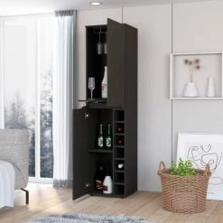 FM Furniture Maya Tall Bar Cabinet, Seven Wine Cubbies, Extendable Shelf, Double Door Cabinet Storage & Organization Black Wengue 14 FM Furniture Maya Tall Bar Cabinet, Seven Wine Cubbies, Extendable Shelf, Double Door Cabinet Storage & Organization Black Wengue -FM Furniture Shop unnamed file 1547