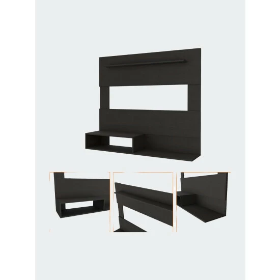 FM Furniture Cabos Floating Entertainment Center For TV´s Up 55", One Upper Shelf, Two Shelves Light Pine 2 FM Furniture Cabos Floating Entertainment Center For TV´s Up 55", One Upper Shelf, Two Shelves Light Pine - Image 2