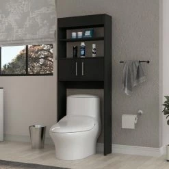 FM Furniture Valencia Over The Toilet Cabinet, Two Shelves, Double Door Storage & Organization Black Wengue 8 FM Furniture Valencia Over The Toilet Cabinet, Two Shelves, Double Door Storage & Organization Black Wengue -FM Furniture Shop unnamed file 166