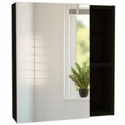FM Furniture Lincoln Mirrored Medicine Cabinet, Five Interior Shelves Storage & Organization Black Wengue 11 FM Furniture Lincoln Mirrored Medicine Cabinet, Five Interior Shelves Storage & Organization Black Wengue -FM Furniture Shop unnamed file 1669
