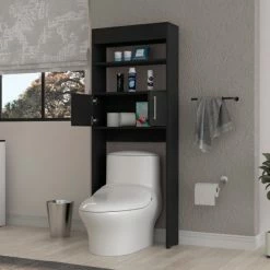 FM Furniture Valencia Over The Toilet Cabinet, Two Shelves, Double Door Storage & Organization Black Wengue 9 FM Furniture Valencia Over The Toilet Cabinet, Two Shelves, Double Door Storage & Organization Black Wengue -FM Furniture Shop unnamed file 167