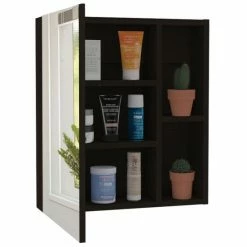 FM Furniture Lincoln Mirrored Medicine Cabinet, Five Interior Shelves Storage & Organization Black Wengue 12 FM Furniture Lincoln Mirrored Medicine Cabinet, Five Interior Shelves Storage & Organization Black Wengue -FM Furniture Shop unnamed file 1670