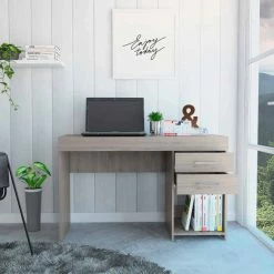 FM Furniture Austin Writing Computer Desk, Two Drawers, One Cabinet Coffee & Side Tables Smokey Oak 17 FM Furniture Austin Writing Computer Desk, Two Drawers, One Cabinet Coffee & Side Tables Smokey Oak -FM Furniture Shop unnamed file 176