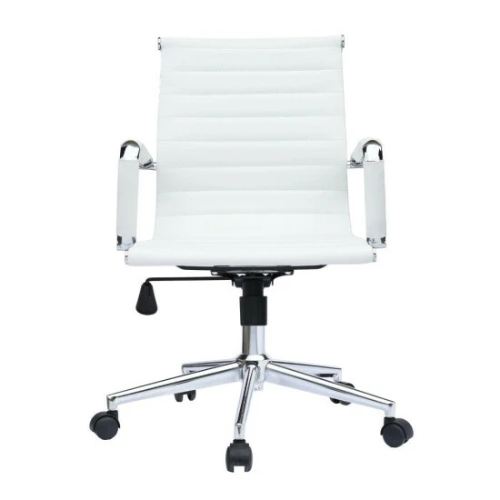 FM Furniture Brisbane Medium Back Revolving Ergonomic Office Chair Accent Chairs Black 2 FM Furniture Brisbane Medium Back Revolving Ergonomic Office Chair Accent Chairs Black - Image 2
