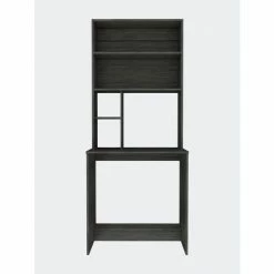 FM Furniture Sawgrass Writing Computer Desk, Hutch, Four Shelves Light Gray -FM Furniture Shop unnamed file 1875