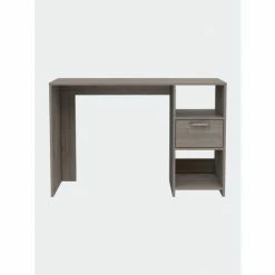 FM Furniture Arlington Writing Computer Desk, One Drawer, Two Shelves Coffee & Side Tables Gray Oak