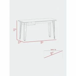 FM Furniture Kyoto 140 Writing Desk, Hairpin Legs, Open Shelf Coffee & Side Tables Mahogany 14 FM Furniture Kyoto 140 Writing Desk, Hairpin Legs, Open Shelf Coffee & Side Tables Mahogany -FM Furniture Shop unnamed file 192