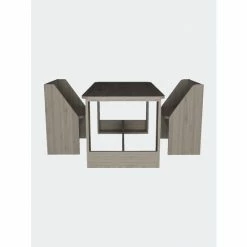 FM Furniture Fun Kids Square Table, Two Chair Light Gray