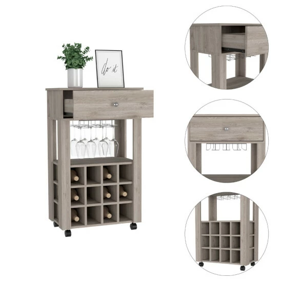 FM Furniture Hamburg Coffee Table, One Open Shelf, One Drawer Coffee & Side Tables Dark Walnut 1 FM Furniture Hamburg Coffee Table, One Open Shelf, One Drawer Coffee & Side Tables Dark Walnut