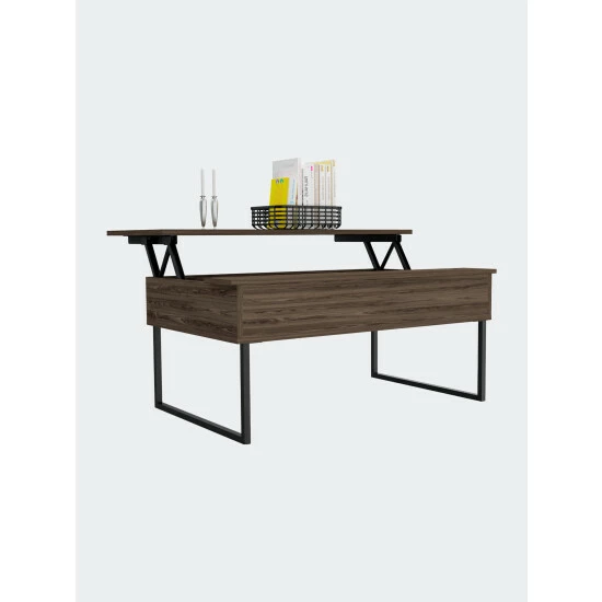 FM Furniture Fairfield Lift Top Coffee Table Coffee & Side Tables Dark Walnut 4 FM Furniture Fairfield Lift Top Coffee Table Coffee & Side Tables Dark Walnut - Image 4