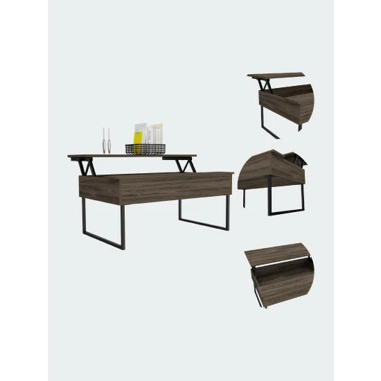FM Furniture Fairfield Lift Top Coffee Table Coffee & Side Tables Dark Walnut 6 FM Furniture Fairfield Lift Top Coffee Table Coffee & Side Tables Dark Walnut - Image 6