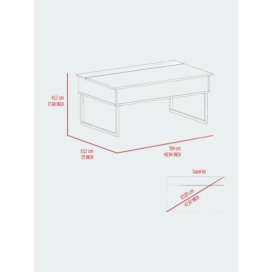 FM Furniture Fairfield Lift Top Coffee Table Coffee & Side Tables Dark Walnut 9 FM Furniture Fairfield Lift Top Coffee Table Coffee & Side Tables Dark Walnut - Image 9