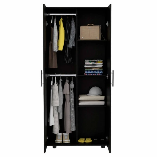 FM Furniture Texas Clothing Armoire Cabinet Black Wengue 3 FM Furniture Texas Clothing Armoire Cabinet Black Wengue - Image 3