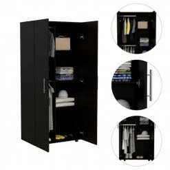FM Furniture Texas Clothing Armoire Cabinet Black Wengue 10 FM Furniture Texas Clothing Armoire Cabinet Black Wengue -FM Furniture Shop unnamed file 338