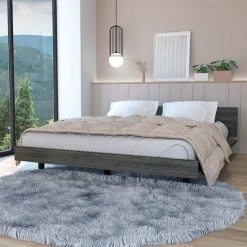FM Furniture Portoalegre Queen Bed Frame, Headboard Pine