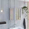 FM Furniture Kenya Medicine Cabinet, Mirror, Single Door, Four Interior Shelves Bath Accessories Light Grey