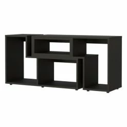 FM Furniture Harmony Extendable TV Stand, Multiple Shelves Light Pine