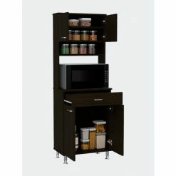 FM Furniture Bay Area Pantry, Two Door Cabinets, One Drawer, Four Adjustable Metal Legs Tools & Accessories Black Wengue 13 FM Furniture Bay Area Pantry, Two Door Cabinets, One Drawer, Four Adjustable Metal Legs Tools & Accessories Black Wengue -FM Furniture Shop unnamed file 488