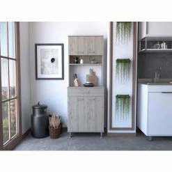FM Furniture Bay Area Pantry, Two Door Cabinets, One Drawer, Four Adjustable Metal Legs Tools & Accessories Black Wengue 17 FM Furniture Bay Area Pantry, Two Door Cabinets, One Drawer, Four Adjustable Metal Legs Tools & Accessories Black Wengue -FM Furniture Shop unnamed file 492
