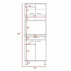 FM Furniture Bay Area Pantry, Two Door Cabinets, One Drawer, Four Adjustable Metal Legs Tools & Accessories Black Wengue 18 FM Furniture Bay Area Pantry, Two Door Cabinets, One Drawer, Four Adjustable Metal Legs Tools & Accessories Black Wengue -FM Furniture Shop unnamed file 493