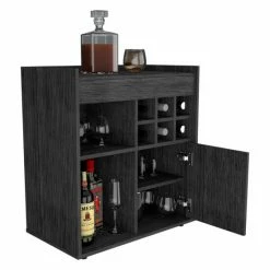 FM Furniture Leeds Bar Cabinet, One Cabinet, Divisions, Two Concealed Shelves, Six Cubbies For Liquors Storage & Organization Smokey Oak 12 FM Furniture Leeds Bar Cabinet, One Cabinet, Divisions, Two Concealed Shelves, Six Cubbies For Liquors Storage & Organization Smokey Oak -FM Furniture Shop unnamed file 503