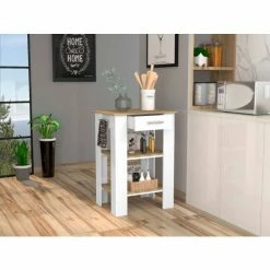 FM Furniture Bay Area Pantry, Double Door Cabinets, One Drawer, Four Adjustable Metal Legs Storage & Organization Black - Light Oak -FM Furniture Shop unnamed file 577