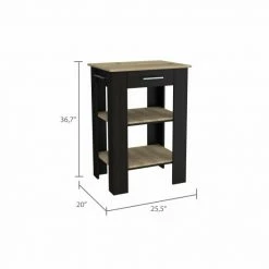 FM Furniture Bay Area Pantry, Double Door Cabinets, One Drawer, Four Adjustable Metal Legs Storage & Organization Black - Light Oak -FM Furniture Shop unnamed file 578
